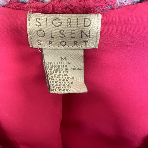 Sigrid Olsen Sport Pink Wool/ Mohair/ Acrylic, Poly, Nylon Blend Jacket Sz M - Picture 4 of 7
